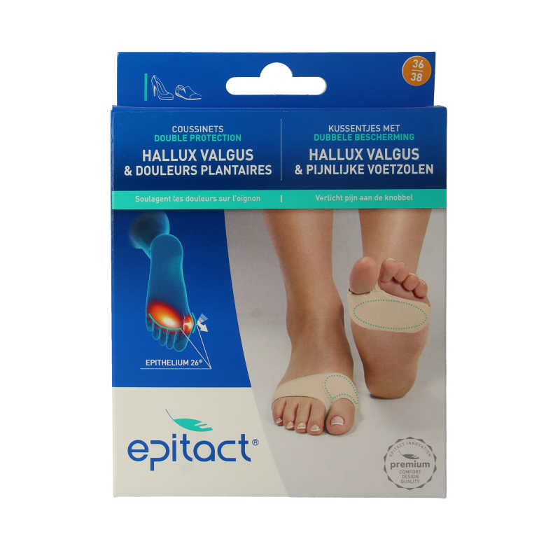 Epitact Voetzoolkussentjes dubbel maat 36/38