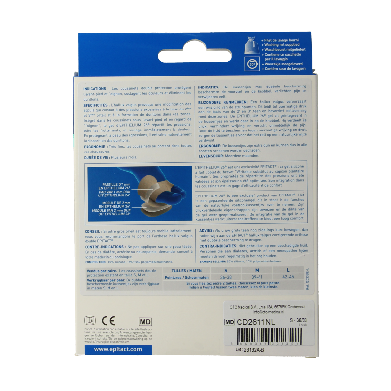 Epitact Voetzoolkussentjes dubbel maat 36/38 - Afbeelding 2