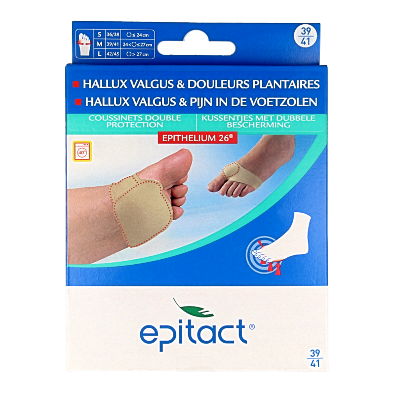 Epitact Voetzoolkussentjes dubbel maat 39/41