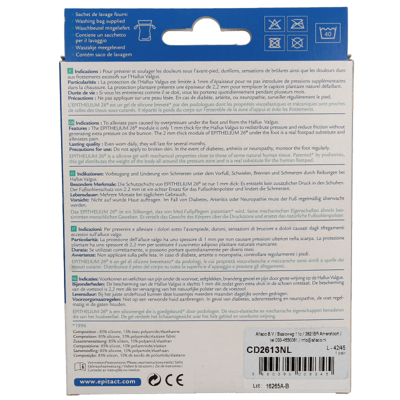 Epitact Voetzoolkussentjes dubbel maat 42/45 - Afbeelding 2