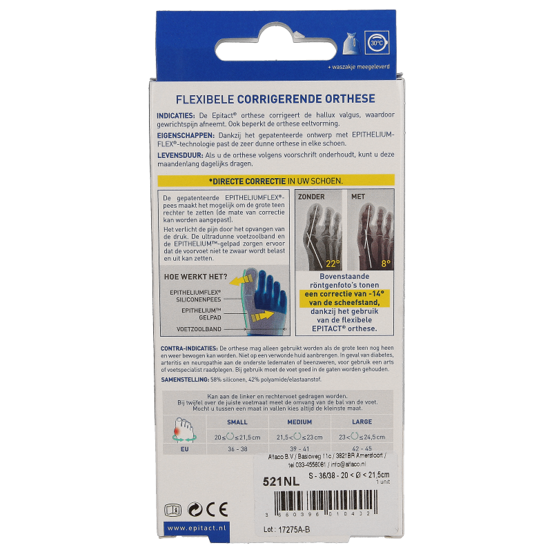 Epitact Hallux valgus corrigerende orthese maat 36/38 - Afbeelding 2