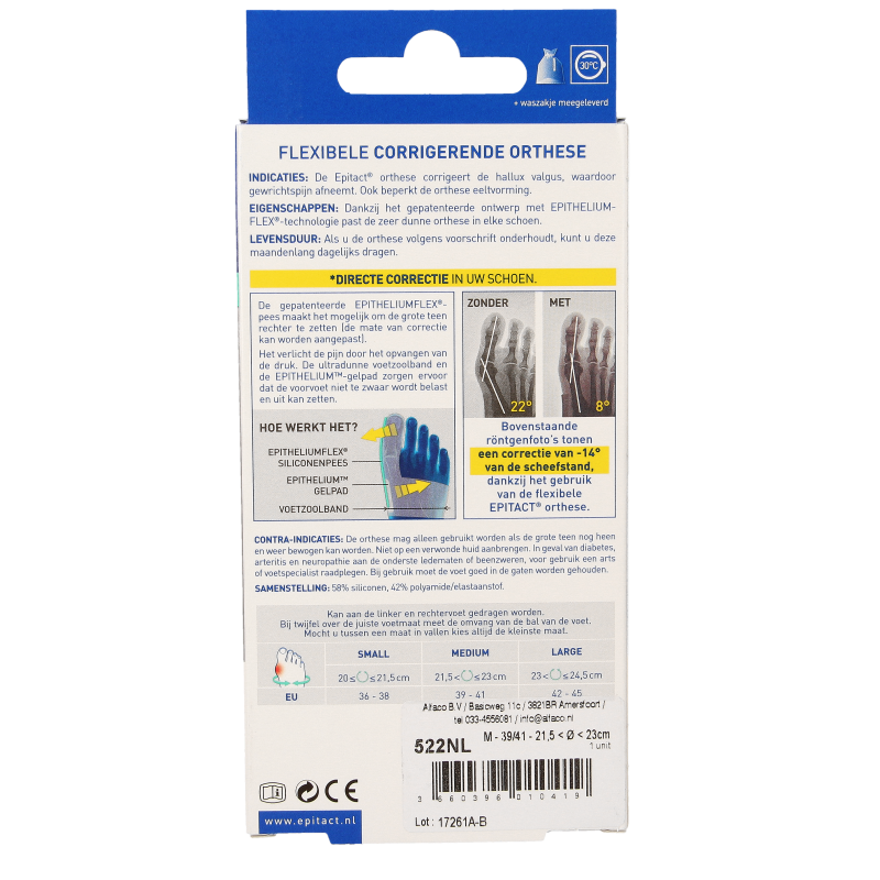 Epitact Hallux valgus corrigerende orthese maat 39/41 - Afbeelding 2