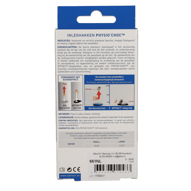 Epitact Hielspoor inleghakken met physio choc maat 36/40 - Afbeelding 2