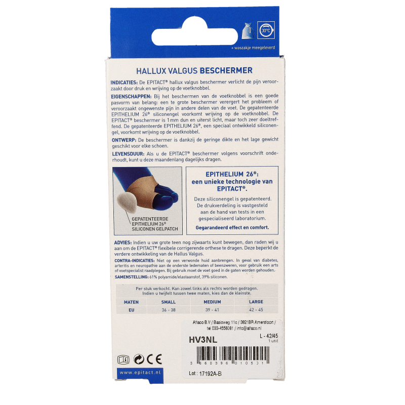 Epitact Hallux valgus knobbel beschermer maat 42/45 - Afbeelding 2