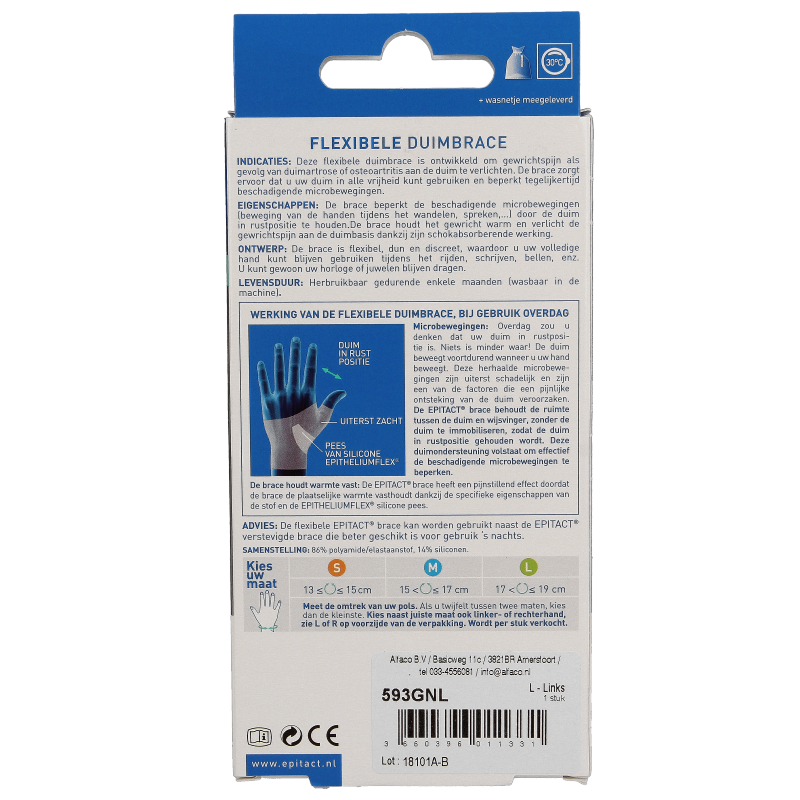 Epitact Duim orthese dag links maat L - Afbeelding 2