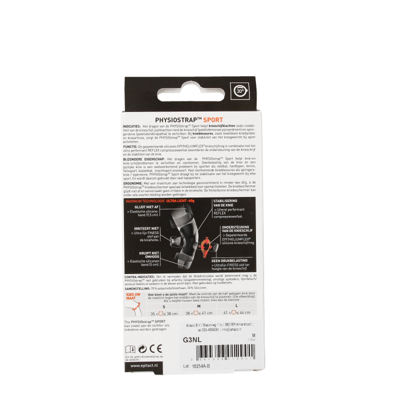 Epitact Knie physiostrap sport maat M - Afbeelding 2