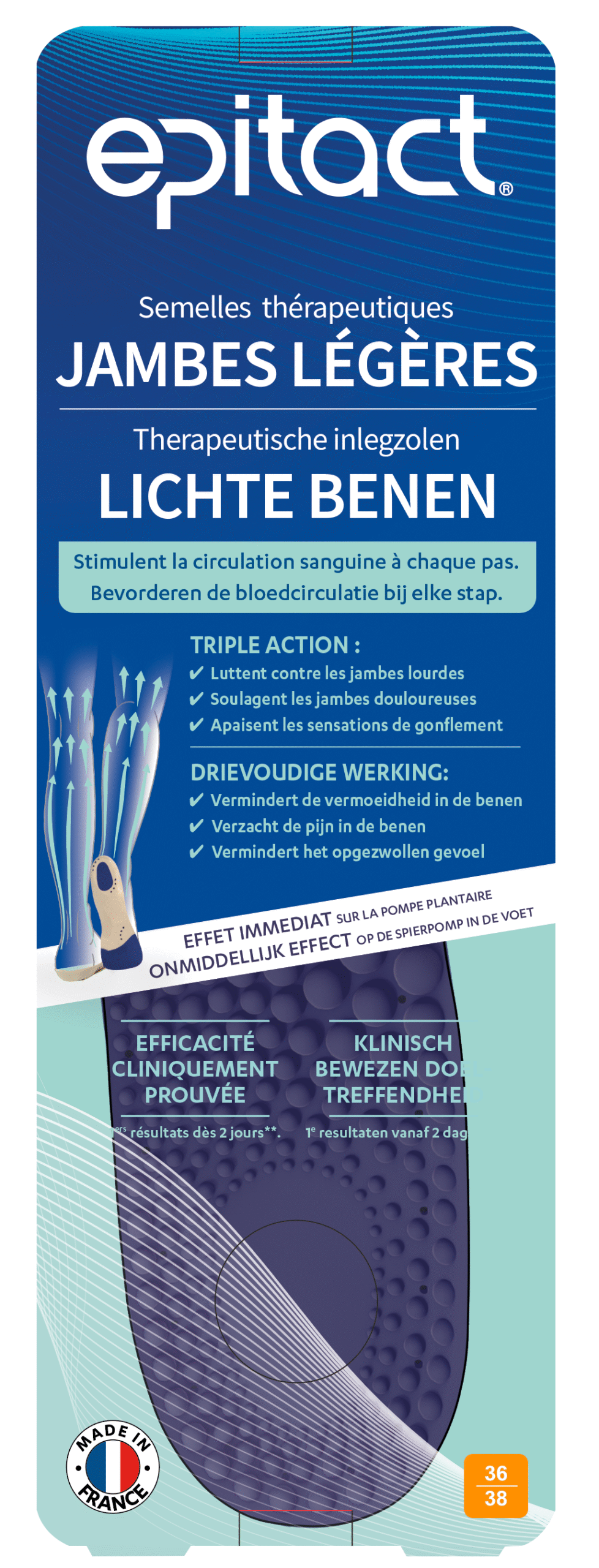 Epitact Inlegzolen lichte benen 36-38