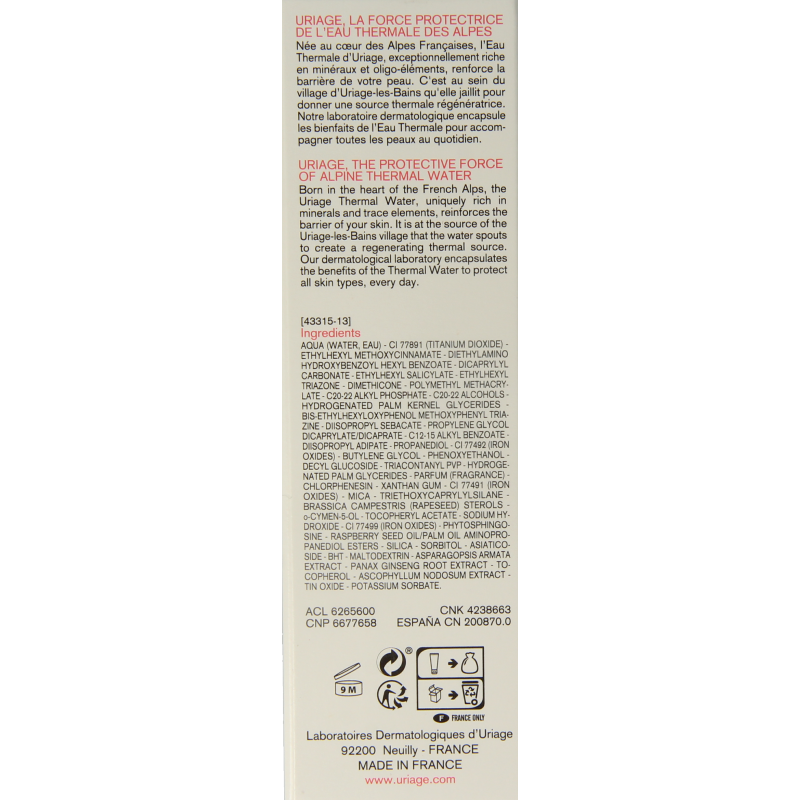 Uriage Roseliane hydr & besch creme teint SPF50 - Afbeelding 3