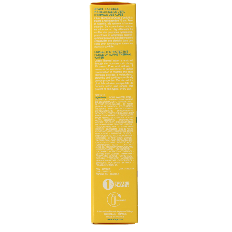 Uriage Sun getinte creme medium SPF50+ - Afbeelding 3
