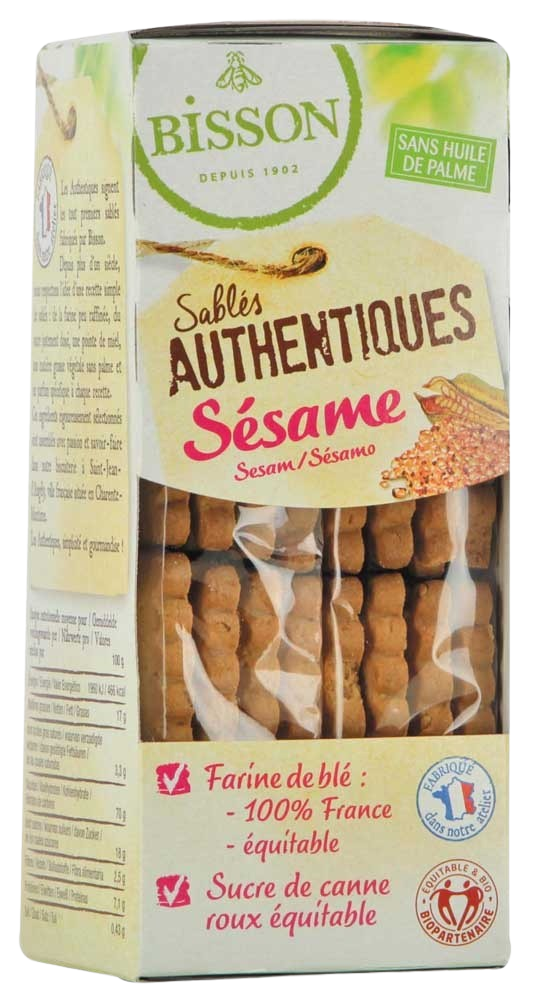 Bisson Zandkoekjes sesam authentiek bio