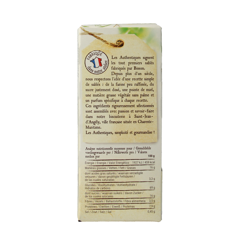 Bisson Zandkoekjes boekweit authentiek bio - Afbeelding 2