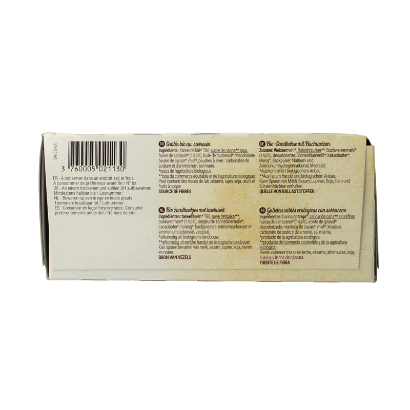 Bisson Zandkoekjes boekweit authentiek bio - Afbeelding 3