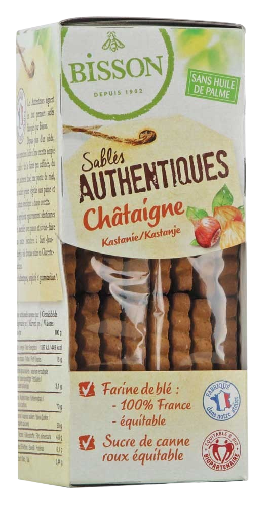 Bisson Authentieke zandkoekjes met kastanje bio