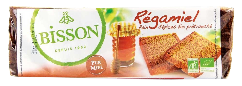 Bisson Regamiel honing-kruidkoek voorgesneden bio