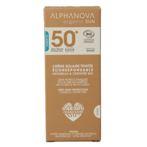 Alphanova Sun Sun bio tinted sunscreen cream golden SPF50+