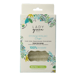 Lady Green Konjac gelaatspons aloe vera