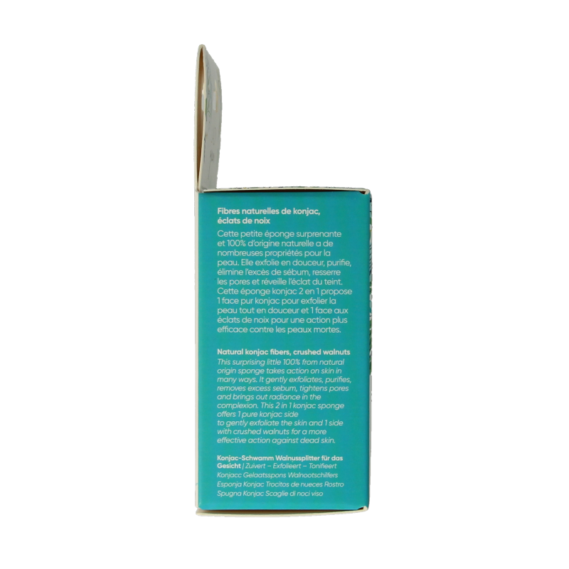Lady Green Konjac gezichtsspons crushed walnut - Afbeelding 3