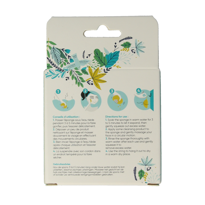 Lady Green Konjac gezichtsspons crushed walnut - Afbeelding 4