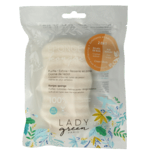 Lady Green Konjac lichaamsspons crushed walnut