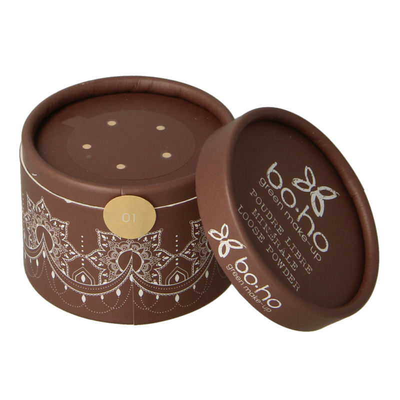 Boho green makeup Mineral loose powder beige clair 01 - Afbeelding 2