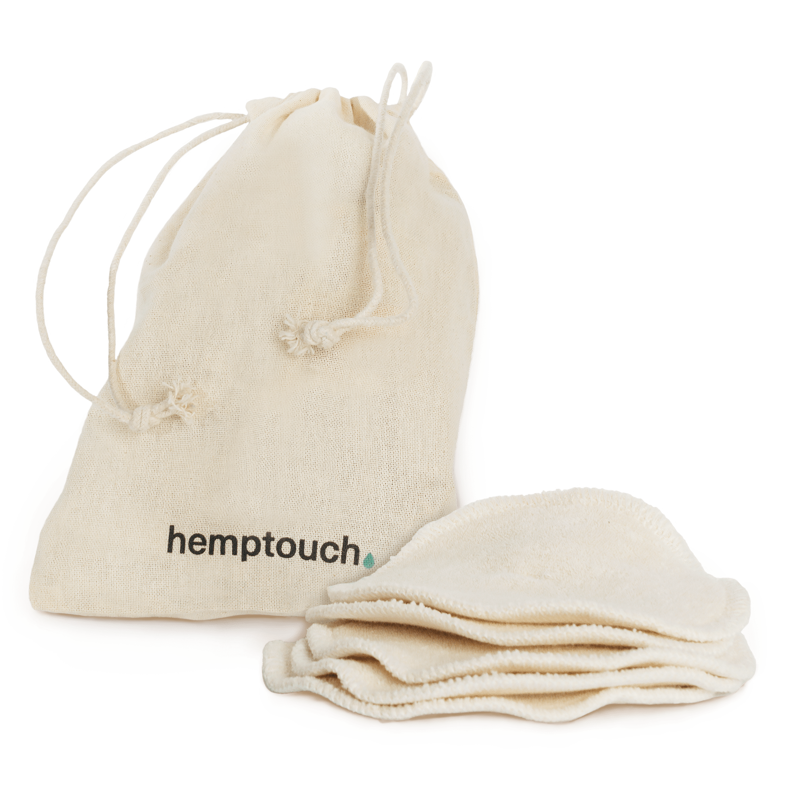 Hemptouch Reusable cotton pads + laudry bag