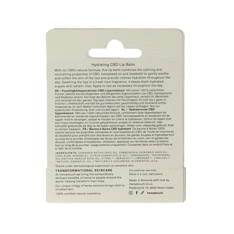 Hemptouch Hydrating lip balm - Afbeelding 3