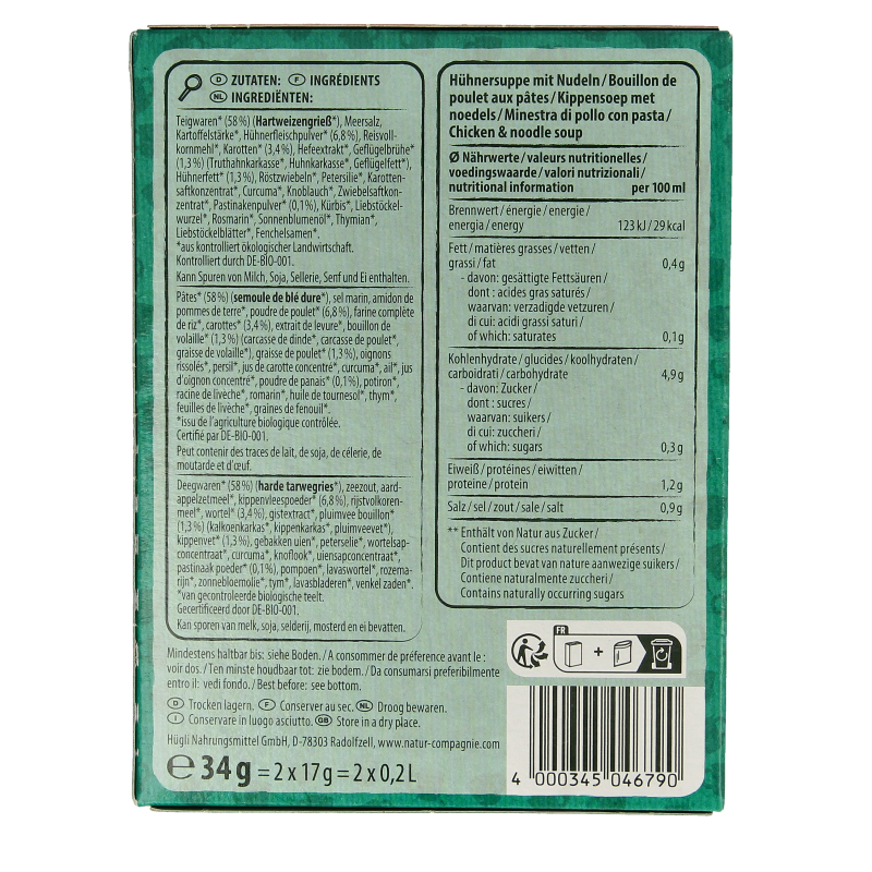 Natur Compagnie Instant soup kip bio - Afbeelding 3
