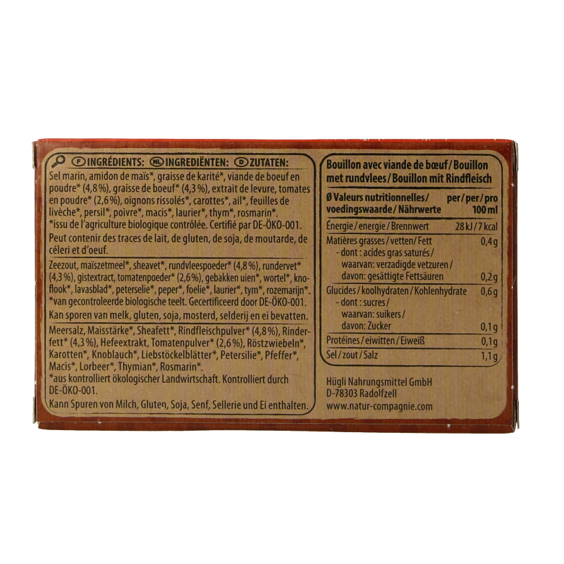Natur Compagnie Rundvleesbouillon blokjes bio - Afbeelding 4