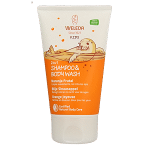 Weleda Kids 2-in-1 shampoo & bodywash blije sinaasappel