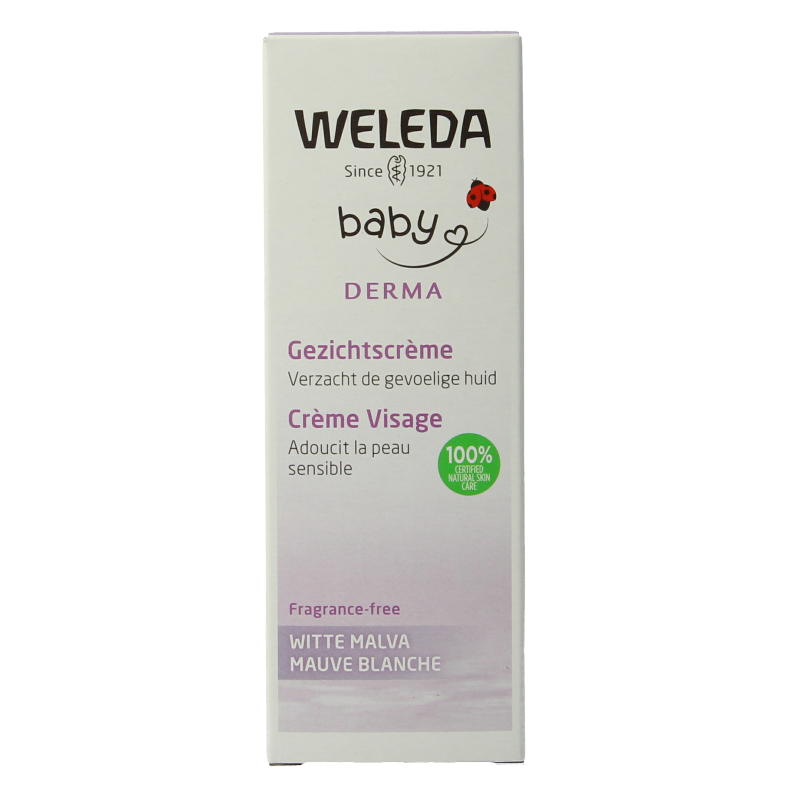 Weleda Baby witte malva sensitive gezichtscreme