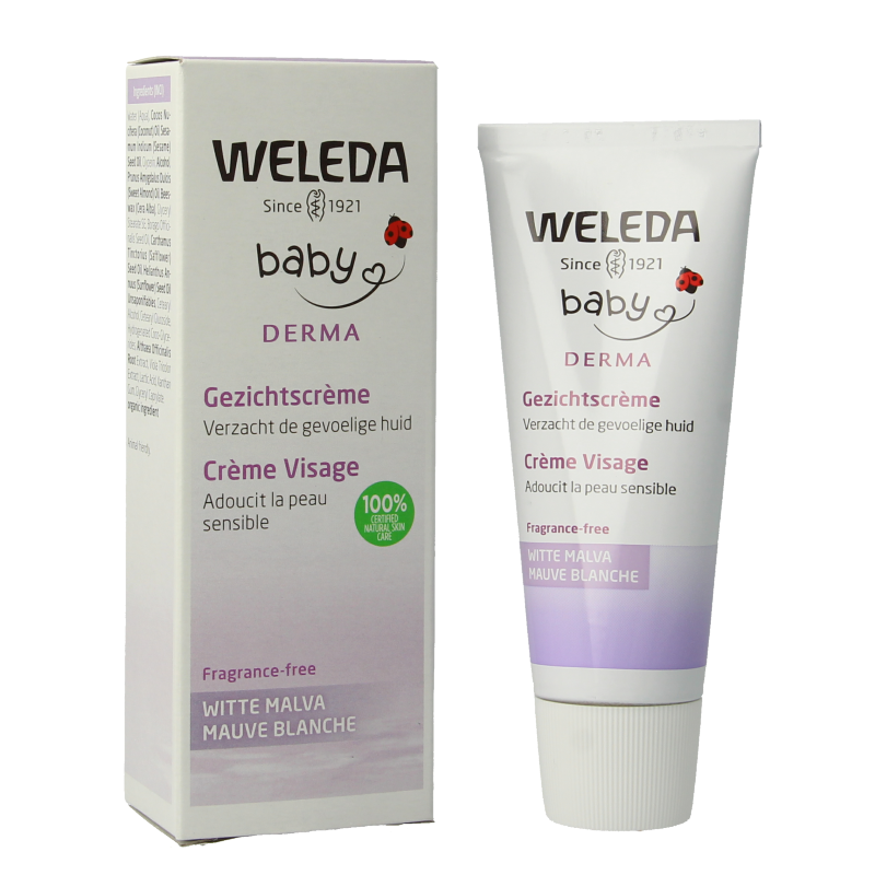 Weleda Baby witte malva sensitive gezichtscreme - Afbeelding 2