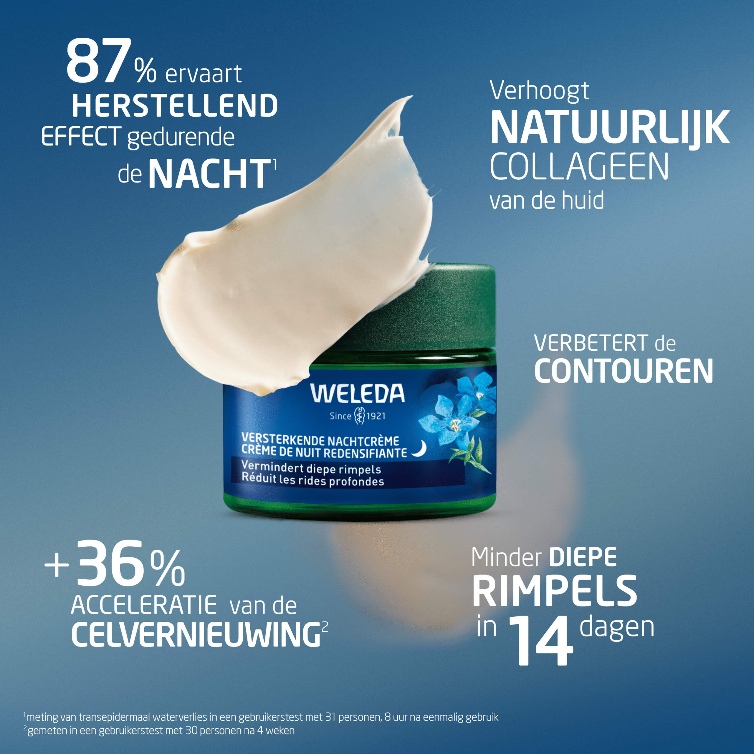 Weleda Blauwe gentiaan&edelweiss versterkende nachtcreme