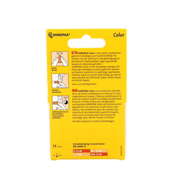Ohropax Oordopjes geluiddempend color - Afbeelding 2