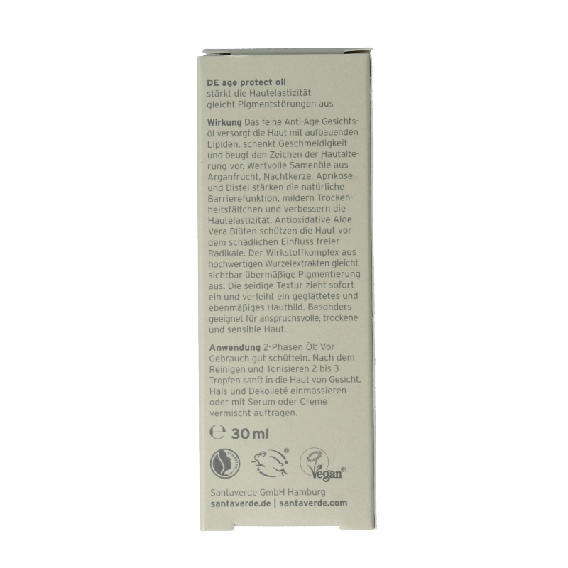 Santaverde Aloe vera age protect gezichtsolie - Afbeelding 4