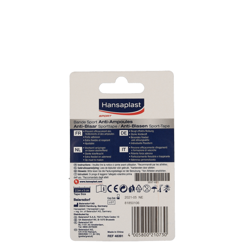 Hansaplast Sport tape anti blaar - Afbeelding 2