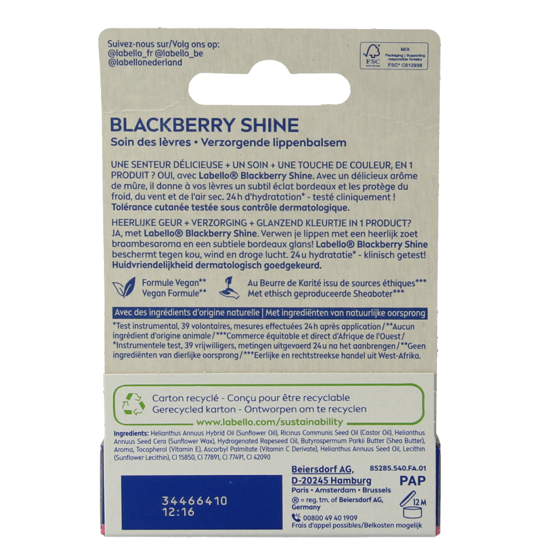 Labello Fruity shine blackberry - Afbeelding 2