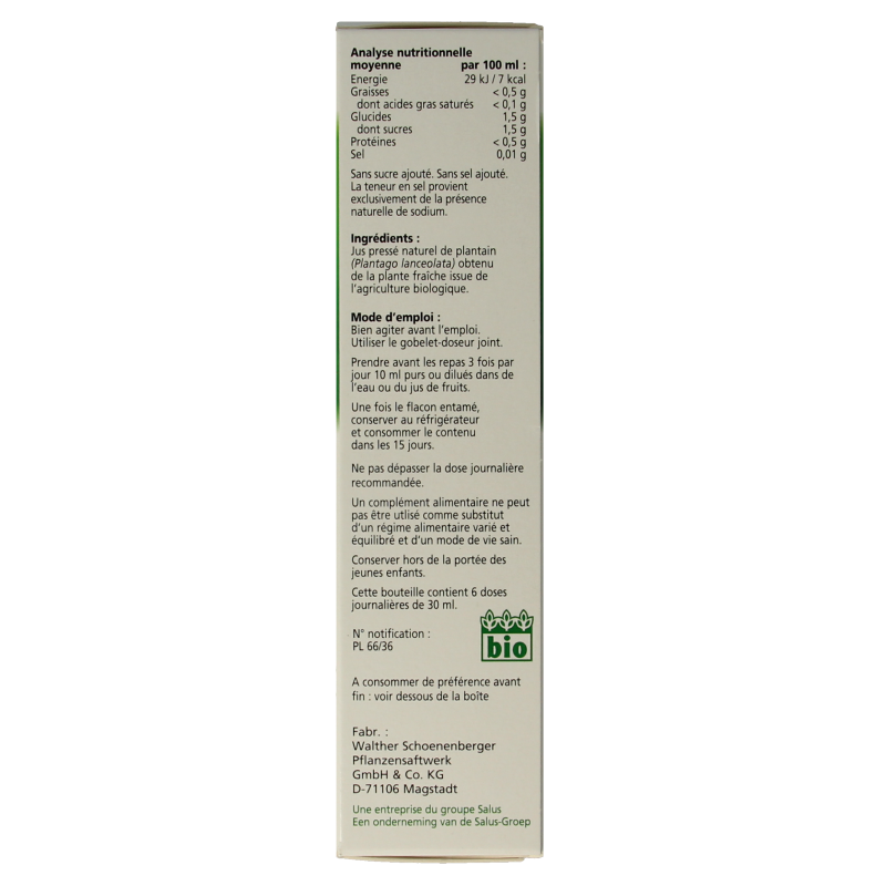 Salus Weegbreesap bio - Afbeelding 2