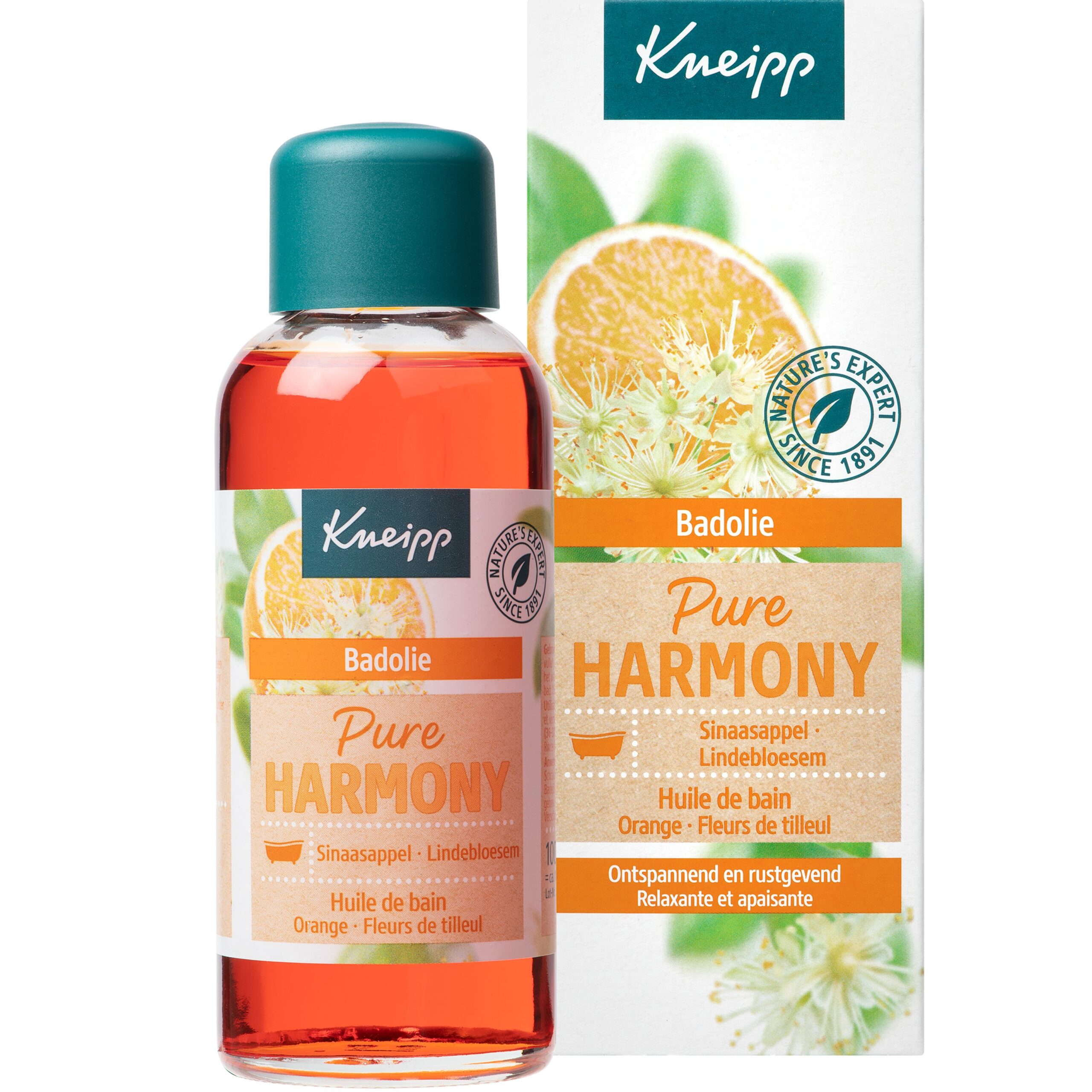 Kneipp Pure harmony badolie oranje lindebloesem