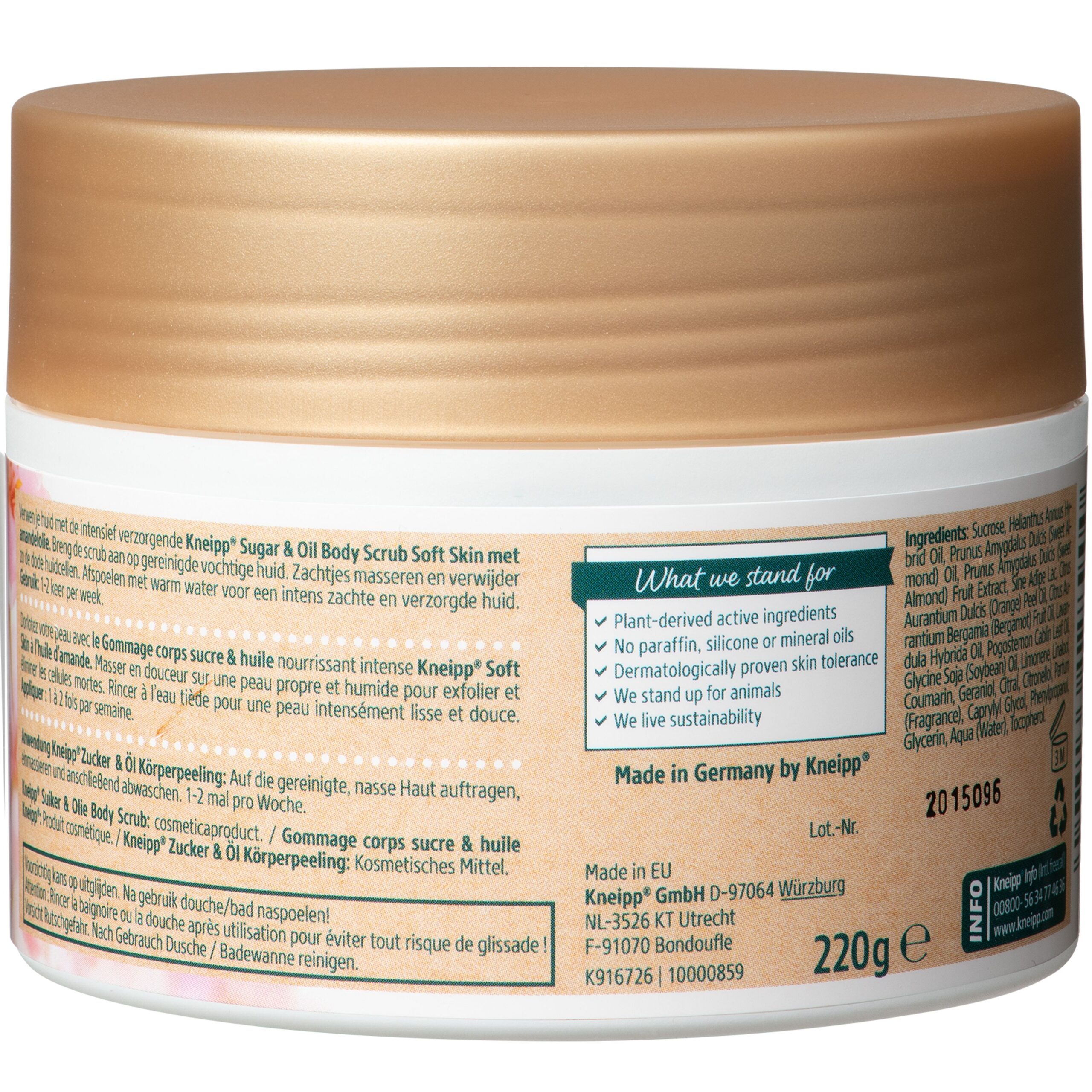 Kneipp Soft skin sugar & oil body scrub amandelolie - Afbeelding 2