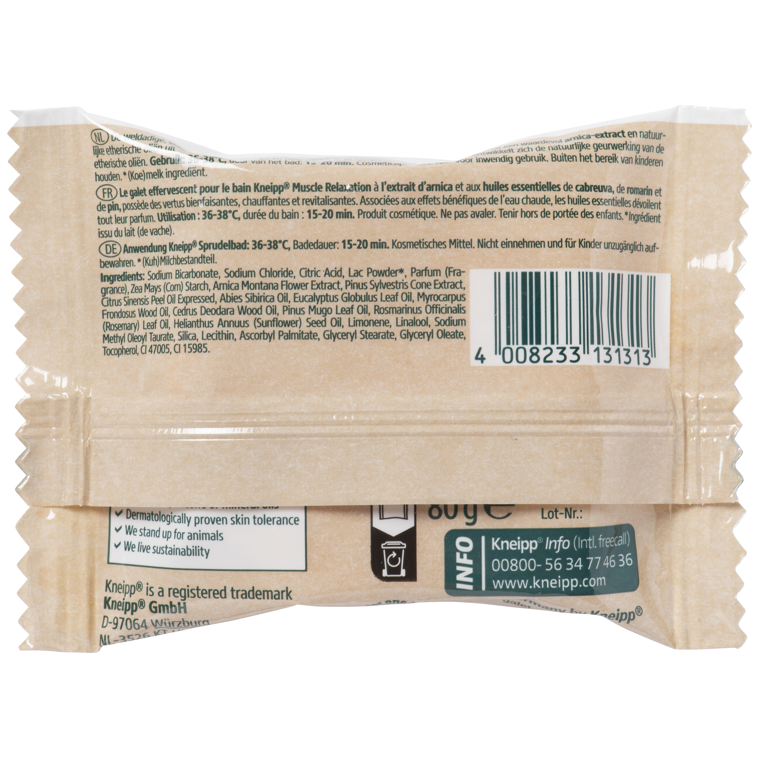 Kneipp Badbruistablet muclse relaxation arnica - Afbeelding 2