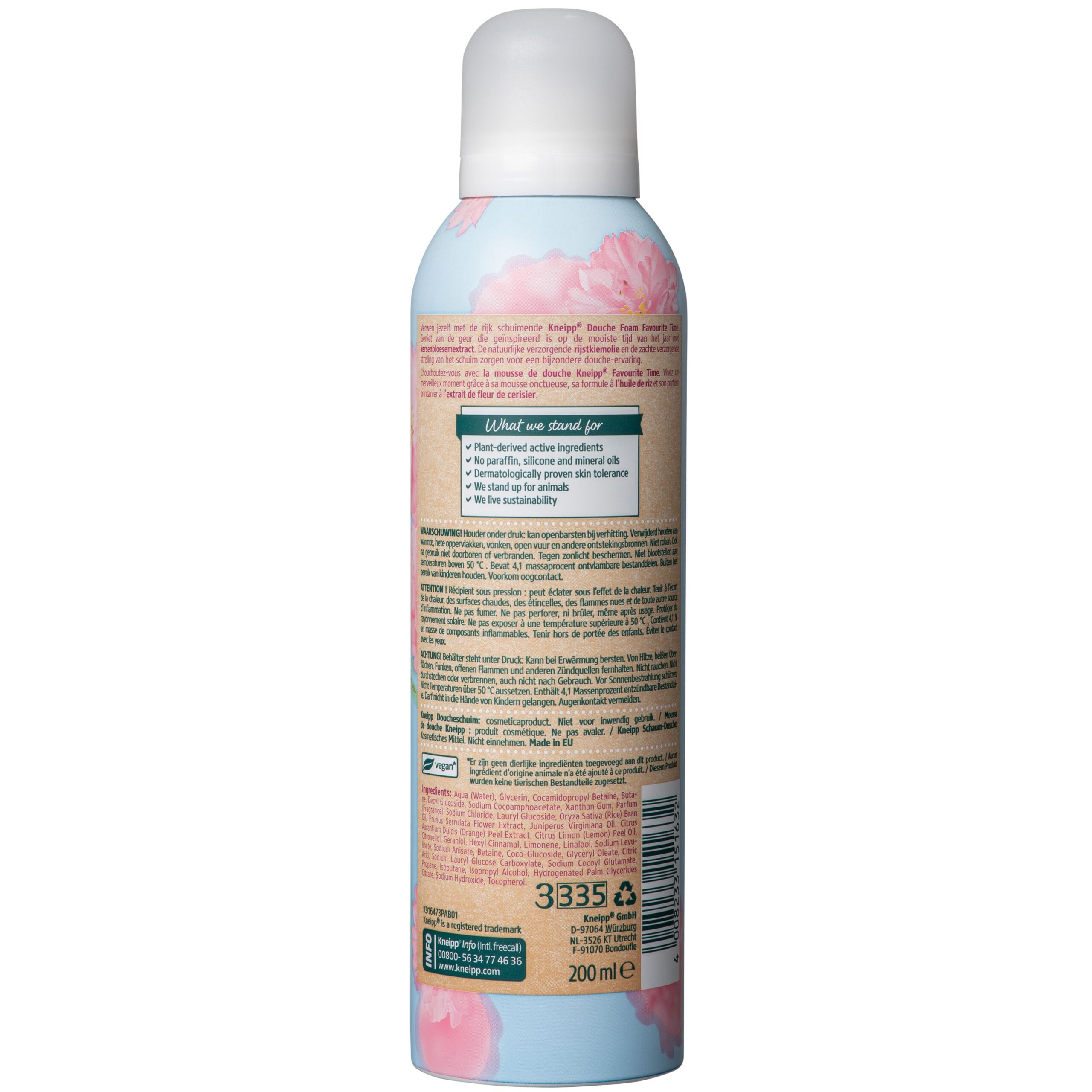 Kneipp Favourite time douche foam kersenbloesem rijstkiem - Afbeelding 2