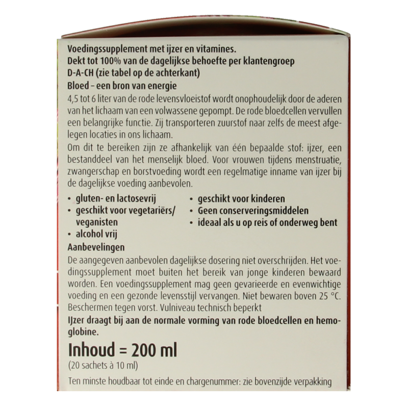 Hubner Iron vital vloeibaar ijzer 20x10ml - Afbeelding 4