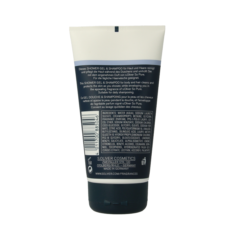 S Oliver So pure men showergel & shampoo - Afbeelding 2