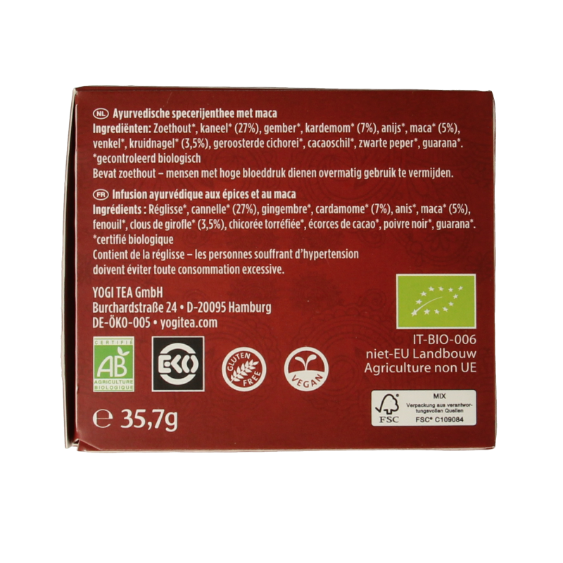 Yogi Tea Maca chai bio - Afbeelding 5