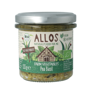 Allos Farm vegetables doperwten & basilicum bio