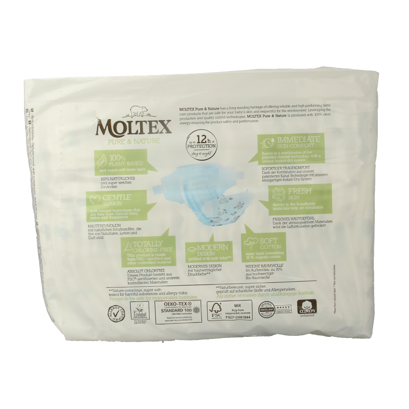 Moltex Pure & nature babyluiers newborn - Afbeelding 4