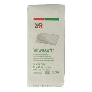 Vliwasoft Vlieskompres 5 x 5cm 4-laags