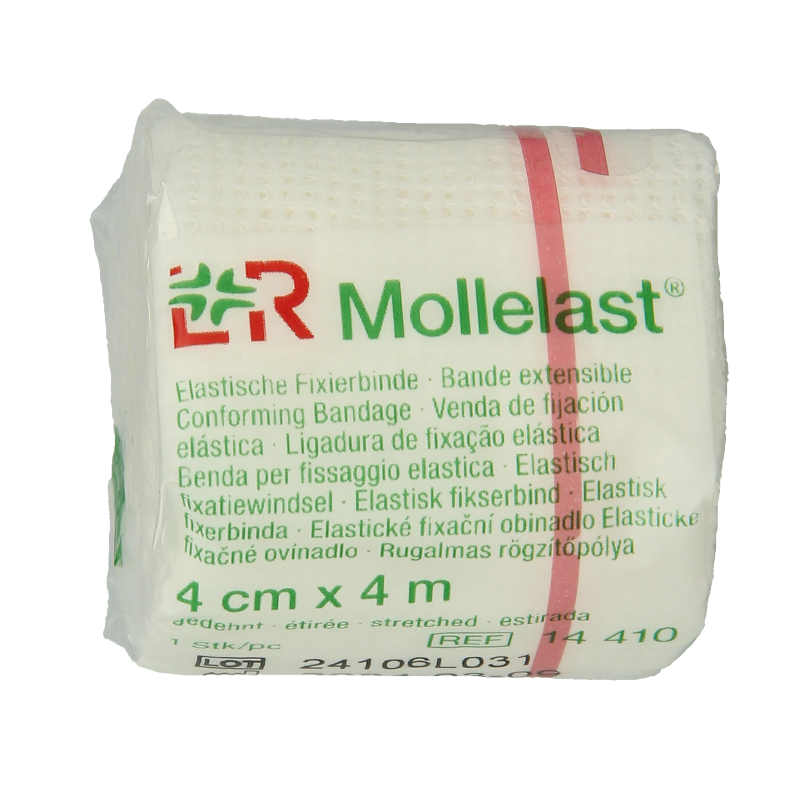 Mollelast Elastisch hydrofiel windsel 4m x 4cm