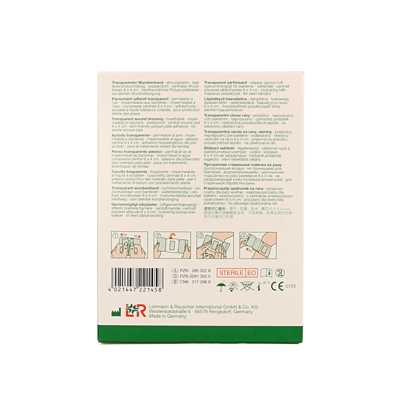 Curapor Transparant 10 x 8cm steriel - Afbeelding 2