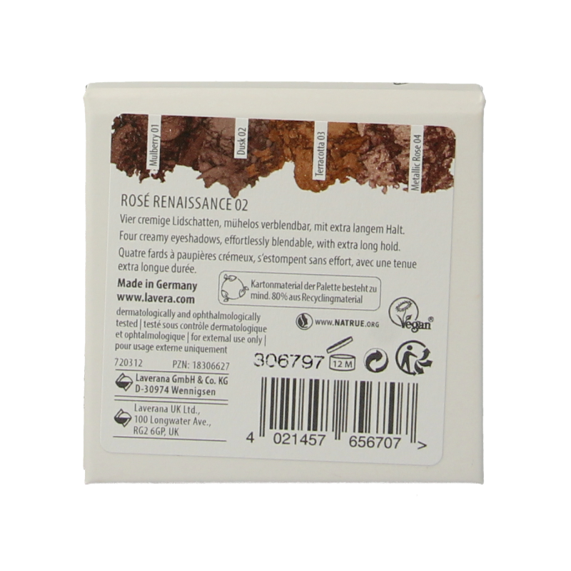 Lavera Signature colour eyeshadow rose renaissance 02 bio - Afbeelding 2